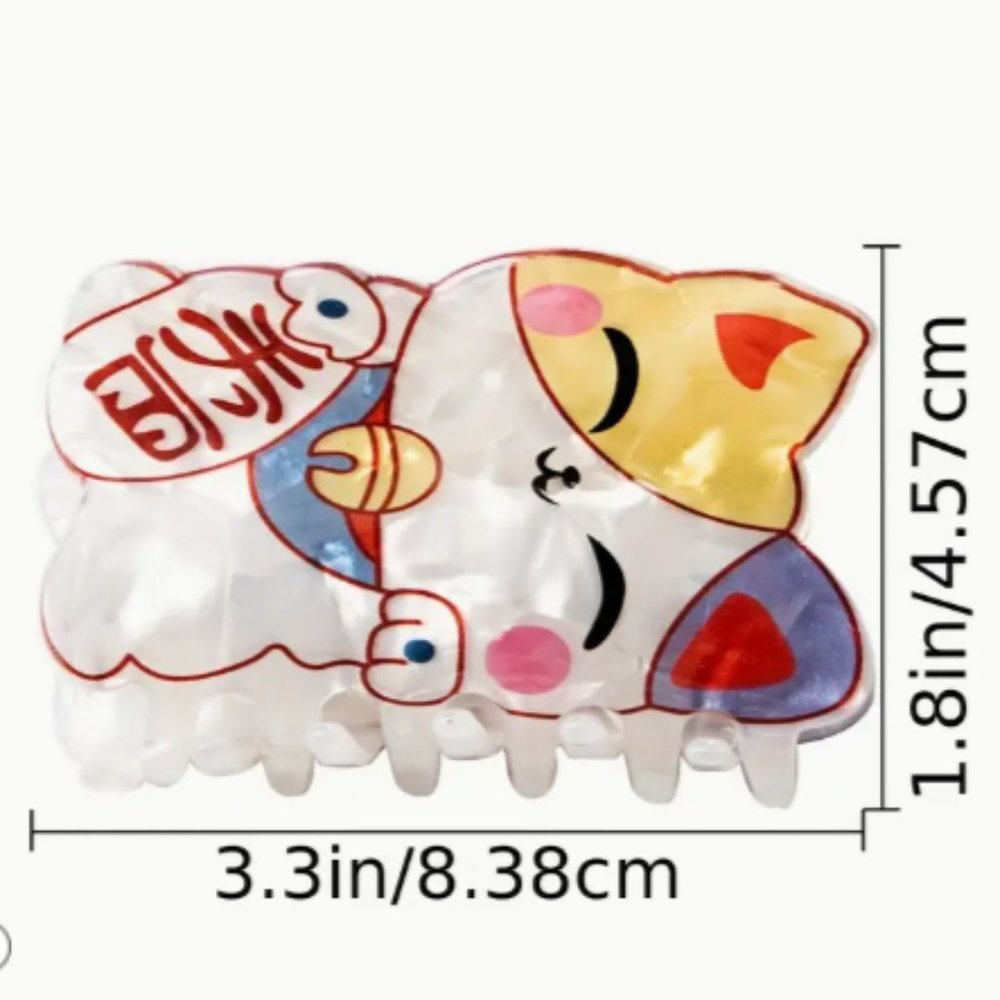 The Japanese  good luck kitty hair clip NWT - Picture 4 of 4